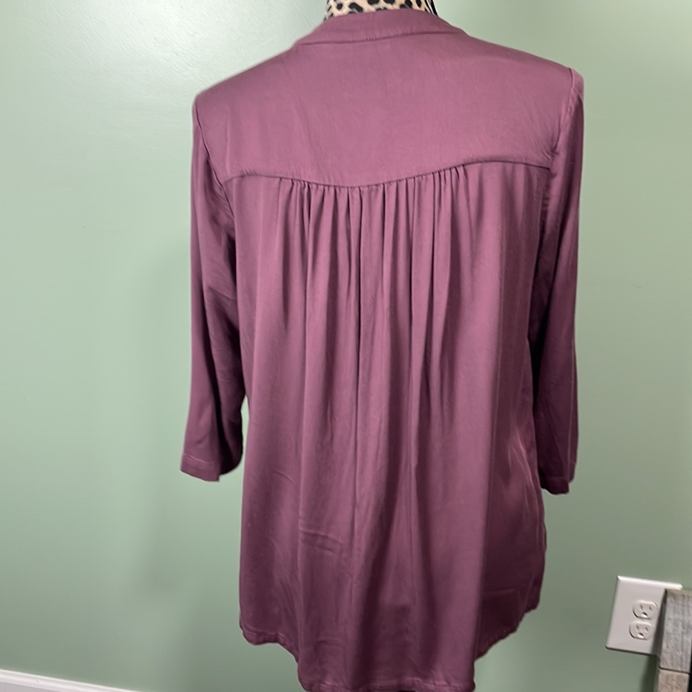 Haut Sans Manches New York & Company - Taille S, Mauve, à Volants, Occasion Excellent état
